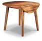 Berringer Round DRM Drop Leaf Table Cloud 9 Mattress & Furniture