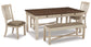 Bolanburg Dining Table and 2 Chairs and 2 Benches Cloud 9 Mattress & Furniture