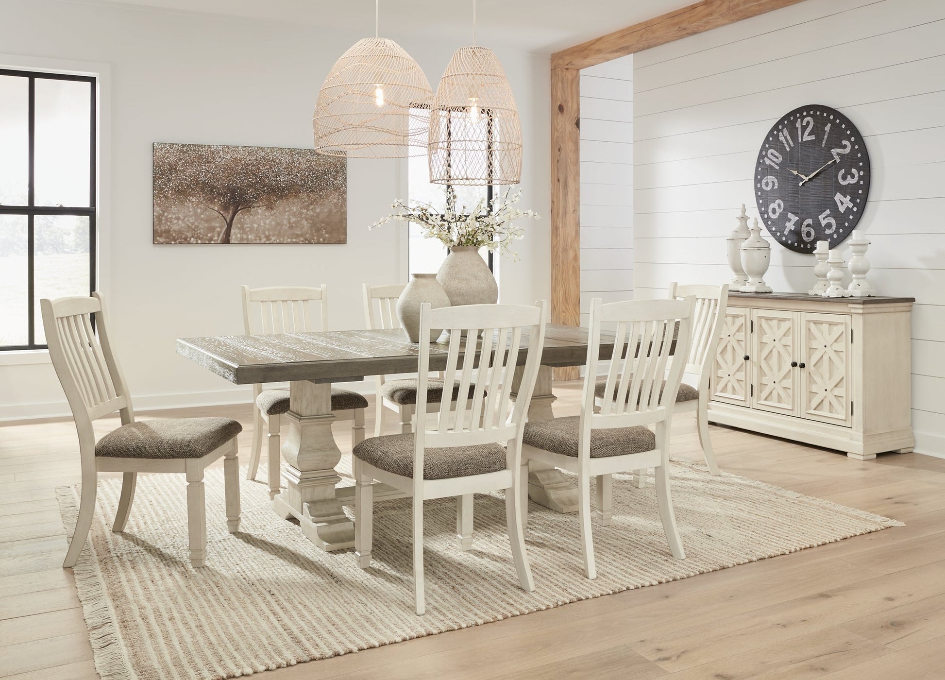 Bolanburg Dining Table and 6 Chairs with Storage Cloud 9 Mattress & Furniture