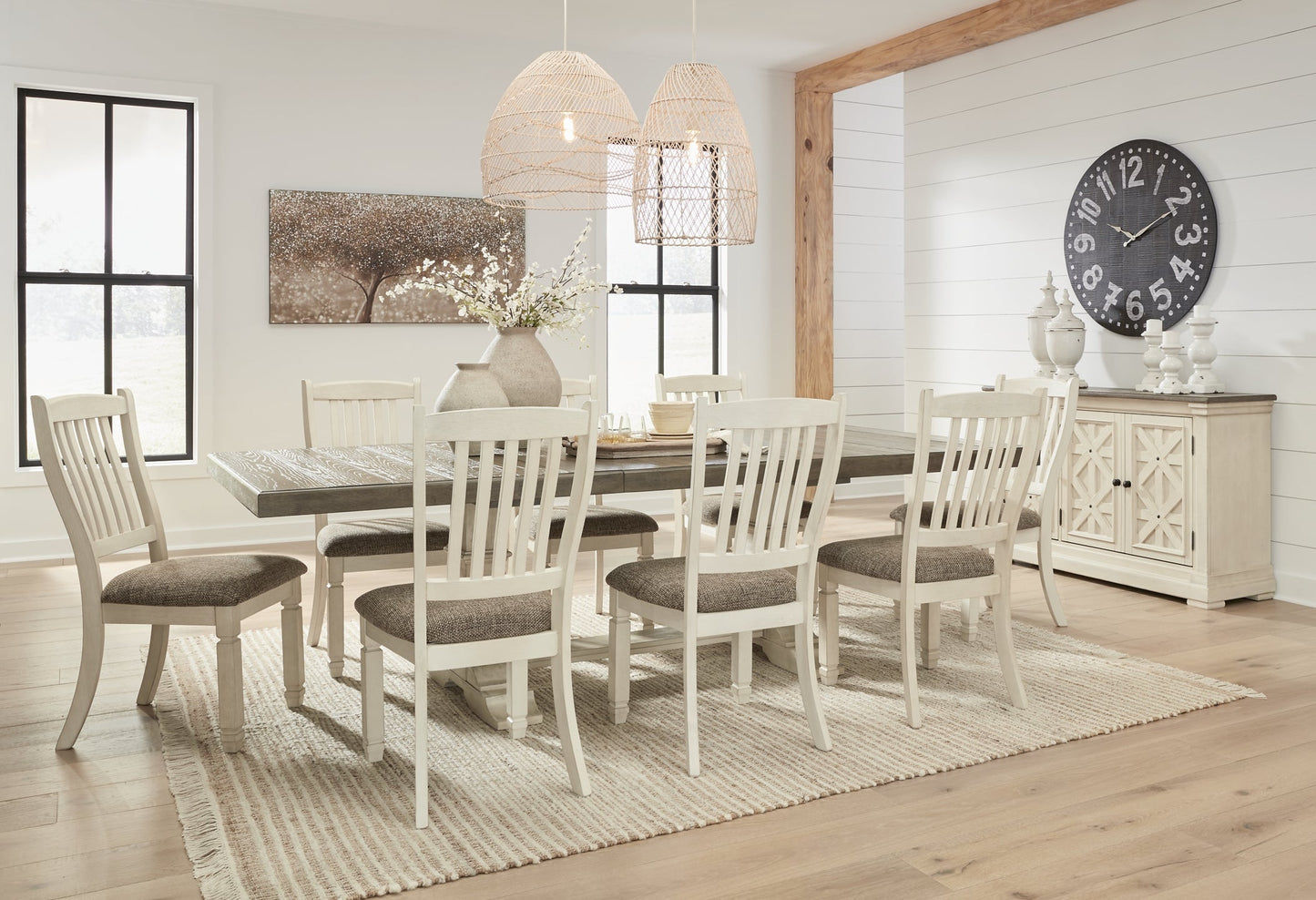 Bolanburg Dining Table and 8 Chairs Cloud 9 Mattress & Furniture