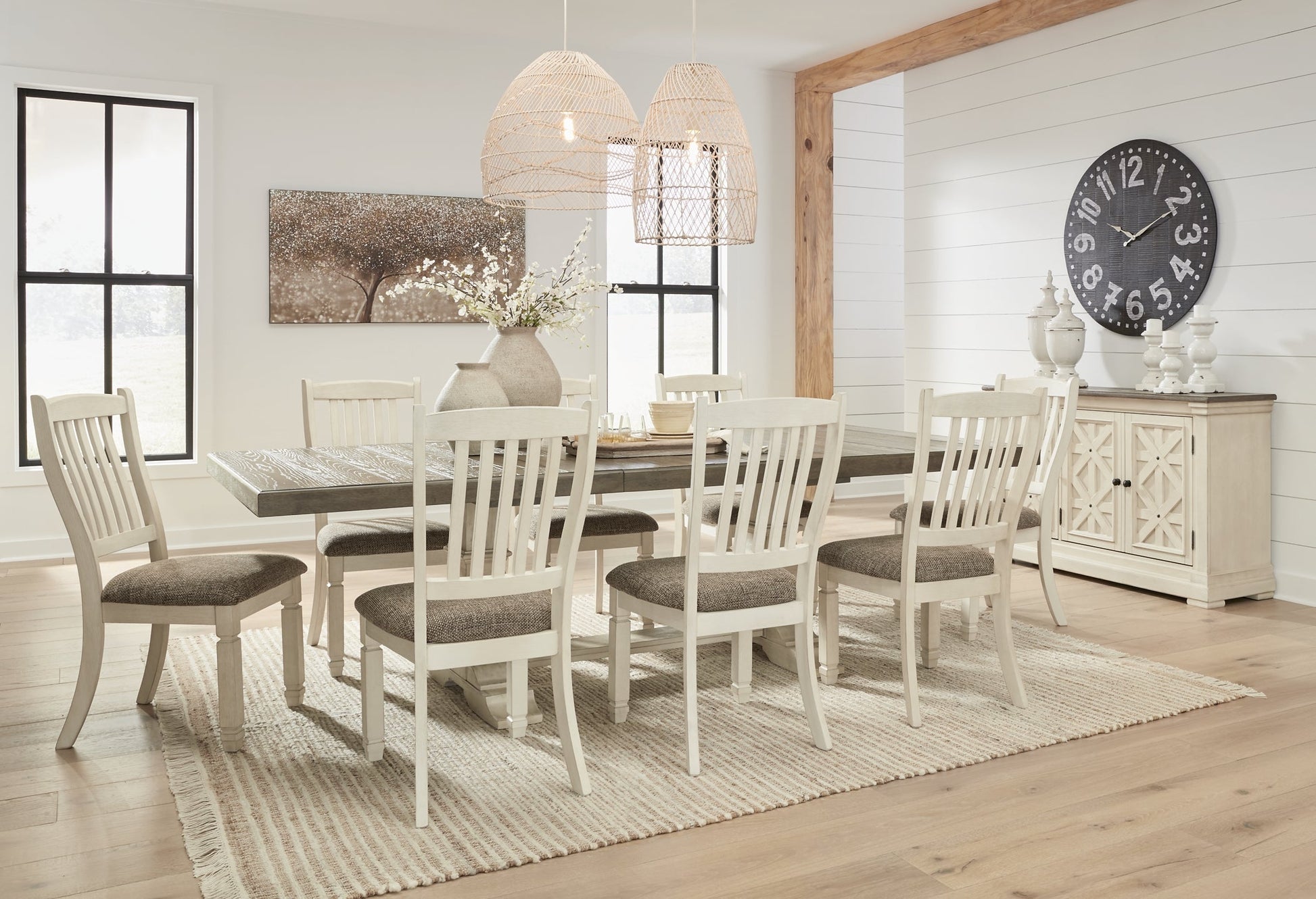Bolanburg Dining Table and 8 Chairs Cloud 9 Mattress & Furniture