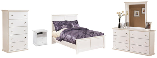 Bostwick Shoals Full Panel Bed with Mirrored Dresser, Chest and Nightstand Cloud 9 Mattress & Furniture