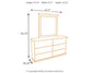 Bostwick Shoals Twin Panel Headboard with Mirrored Dresser Cloud 9 Mattress & Furniture
