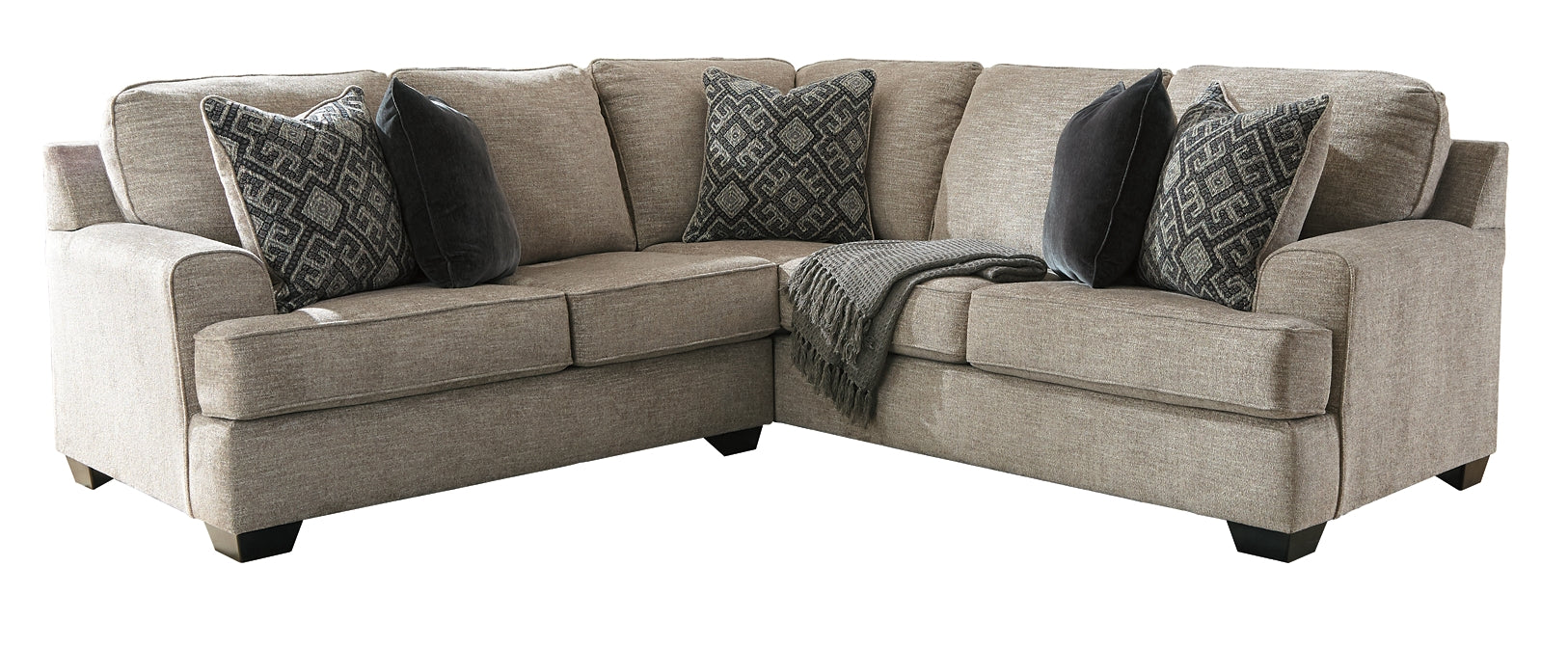 Bovarian 2-Piece Sectional with Ottoman Cloud 9 Mattress & Furniture