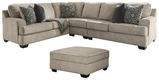 Bovarian 3-Piece Sectional with Ottoman Cloud 9 Mattress & Furniture
