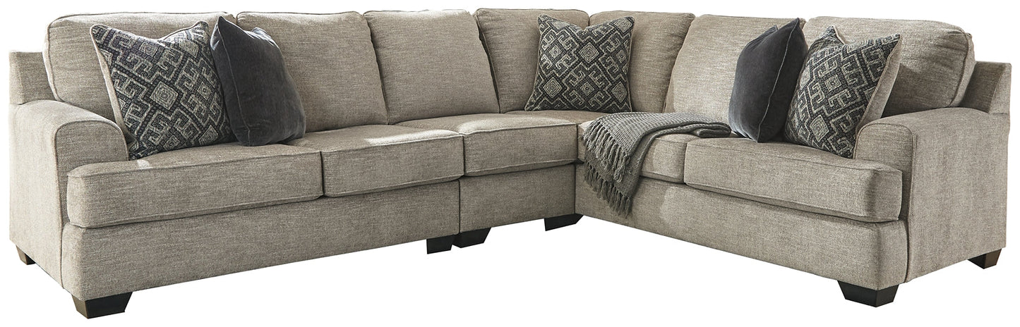 Bovarian 3-Piece Sectional with Ottoman Cloud 9 Mattress & Furniture