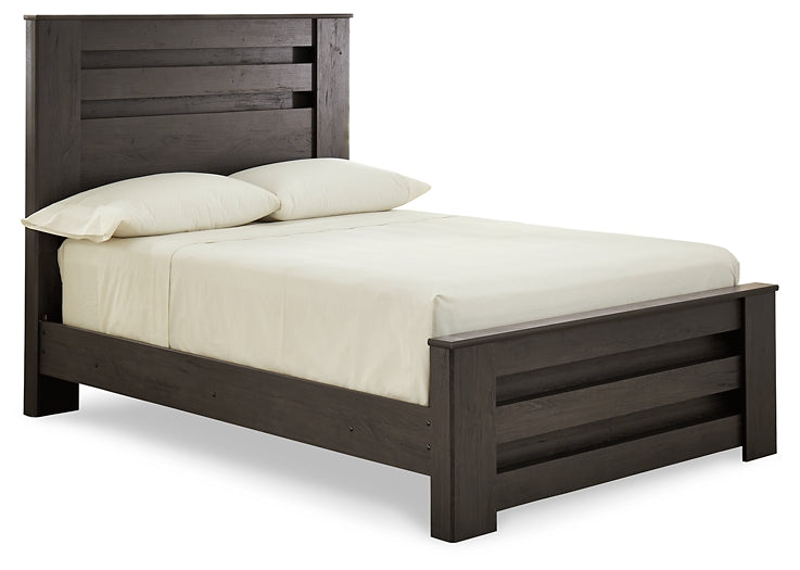 Brinxton Full Panel Bed with Mirrored Dresser and 2 Nightstands Cloud 9 Mattress & Furniture
