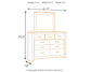 Brinxton Full Panel Headboard with Mirrored Dresser Cloud 9 Mattress & Furniture