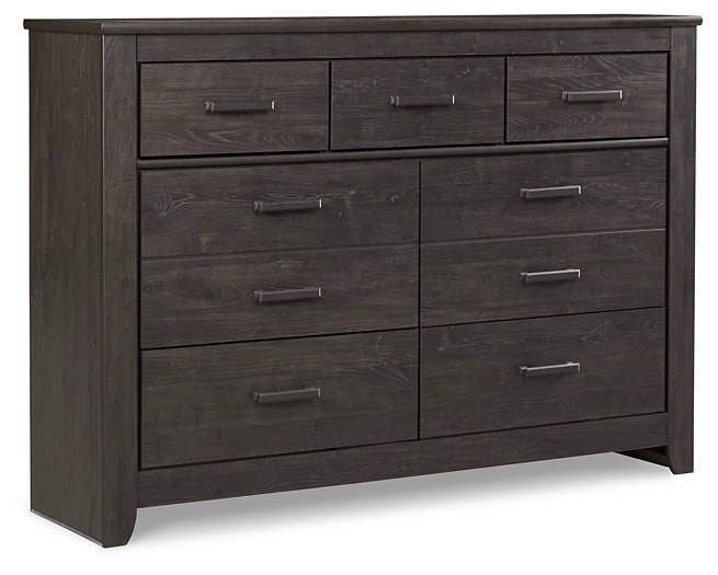 Brinxton King Panel Bed with Dresser Cloud 9 Mattress & Furniture
