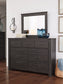 Brinxton King Panel Bed with Mirrored Dresser, Chest and Nightstand Cloud 9 Mattress & Furniture