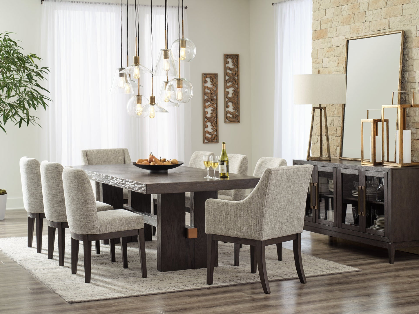 Burkhaus Dining Table and 8 Chairs Cloud 9 Mattress & Furniture