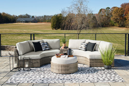 Calworth 4-Piece Outdoor Sectional Cloud 9 Mattress & Furniture