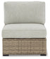 Calworth Armless Chair w/Cushion (2/CN) Cloud 9 Mattress & Furniture