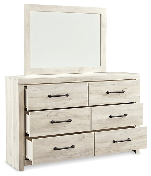 Cambeck King Upholstered Panel Bed with Mirrored Dresser, Chest and Nightstand Cloud 9 Mattress & Furniture