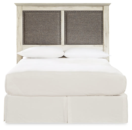 Cambeck Queen Upholstered Panel Headboard with Mirrored Dresser Cloud 9 Mattress & Furniture