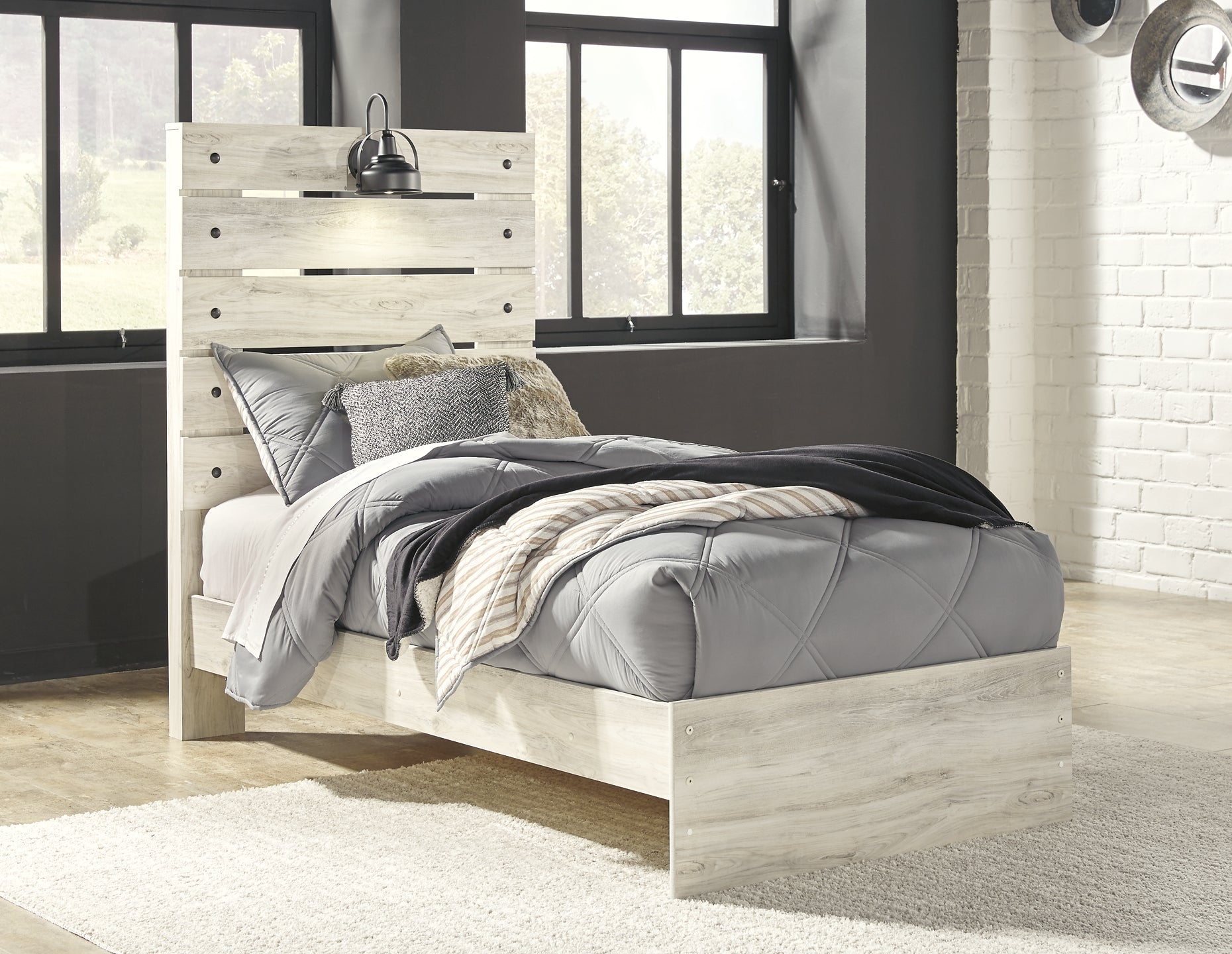 Cambeck Twin Panel Bed with Dresser Cloud 9 Mattress & Furniture