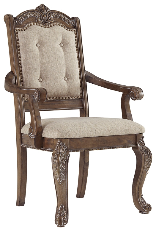 Charmond Dining UPH Arm Chair (2/CN) Cloud 9 Mattress & Furniture