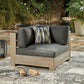 Citrine Park 4-Piece Outdoor Sectional with Ottoman Cloud 9 Mattress & Furniture