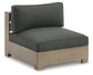 Citrine Park 5-Piece Outdoor Sectional with Ottoman Cloud 9 Mattress & Furniture