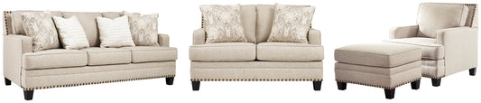 Claredon Sofa, Loveseat, Chair and Ottoman Cloud 9 Mattress & Furniture