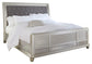 Coralayne California King Upholstered Sleigh Bed with Mirrored Dresser and Chest Cloud 9 Mattress & Furniture
