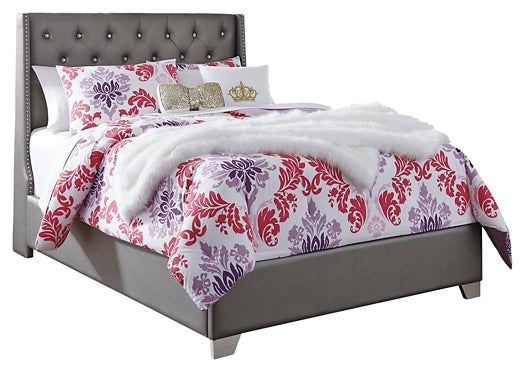 Coralayne Full Upholstered Bed with Mirrored Dresser Cloud 9 Mattress & Furniture