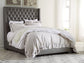 Coralayne King Upholstered Bed with Mirrored Dresser, Chest and 2 Nightstands Cloud 9 Mattress & Furniture