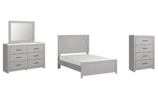 Cottonburg Full Panel Bed with Mirrored Dresser and Chest Cloud 9 Mattress & Furniture