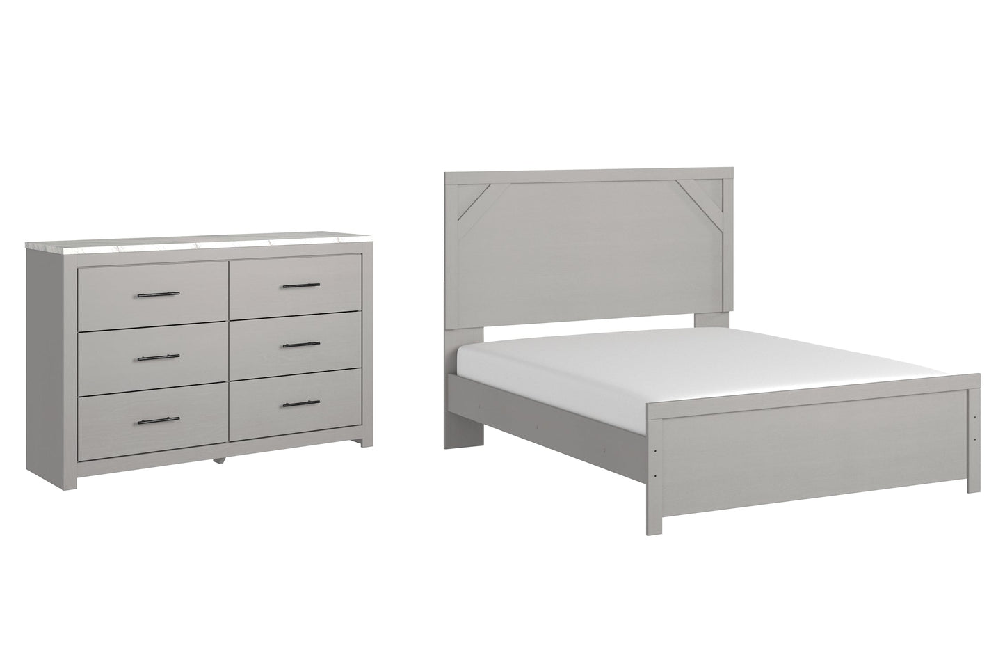 Cottonburg Queen Panel Bed with Dresser Cloud 9 Mattress & Furniture