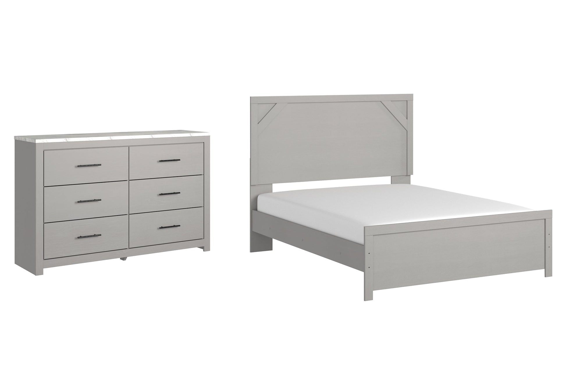 Cottonburg Queen Panel Bed with Dresser Cloud 9 Mattress & Furniture