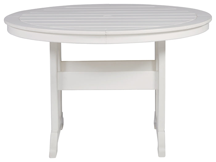 Crescent Luxe Round Dining Table w/UMB OPT Cloud 9 Mattress & Furniture
