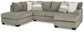 Creswell 2-Piece Sectional with Chaise Cloud 9 Mattress & Furniture