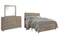 Culverbach Queen Panel Bed with Mirrored Dresser Cloud 9 Mattress & Furniture