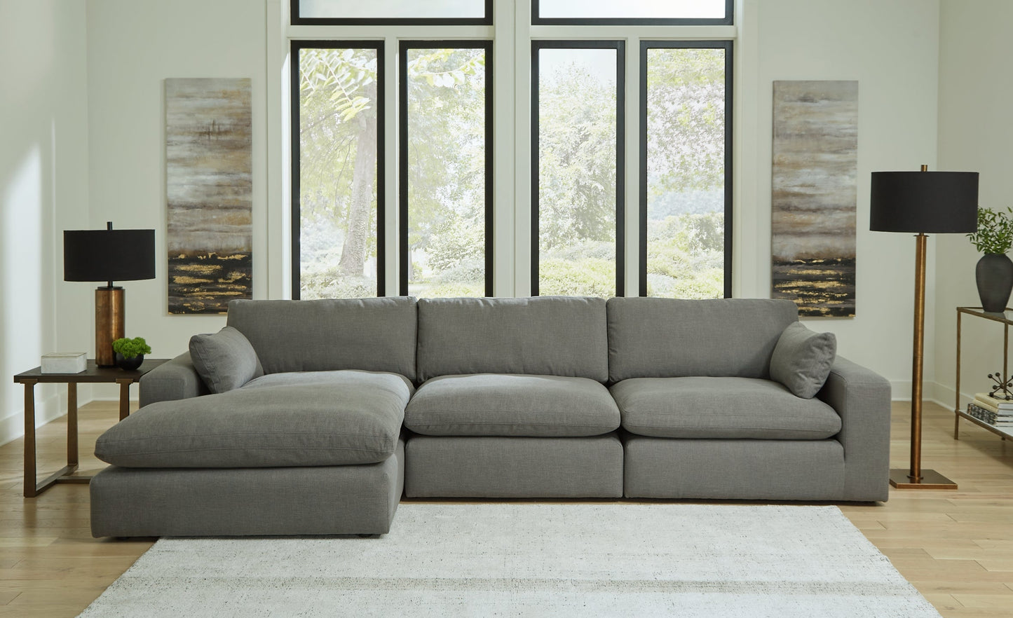 Elyza 3-Piece Sectional with Ottoman at Cloud 9 Mattress & Furniture furniture, home furnishing, home decor