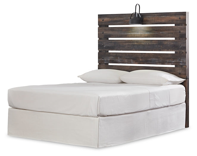 Drystan Full Panel Headboard with Mirrored Dresser, Chest and 2 Nightstands at Cloud 9 Mattress & Furniture furniture, home furnishing, home decor