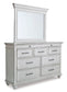 Kanwyn King Panel Bed with Mirrored Dresser and Chest at Cloud 9 Mattress & Furniture furniture, home furnishing, home decor