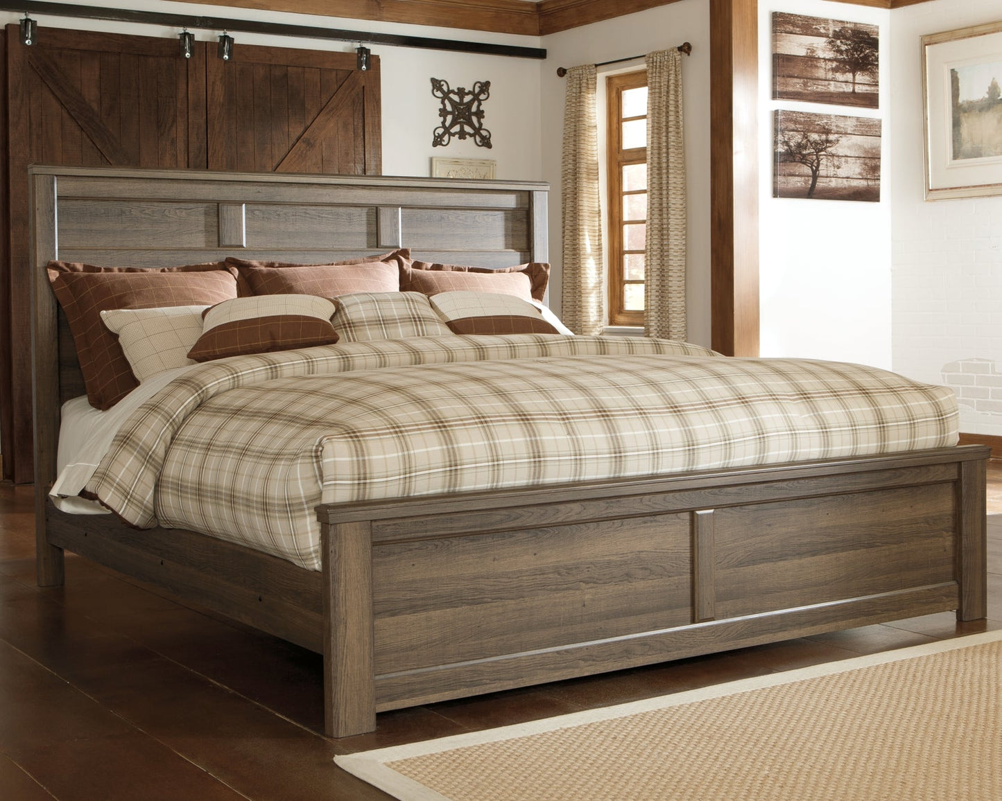 Juararo King Panel Bed with Mirrored Dresser and Chest at Cloud 9 Mattress & Furniture furniture, home furnishing, home decor
