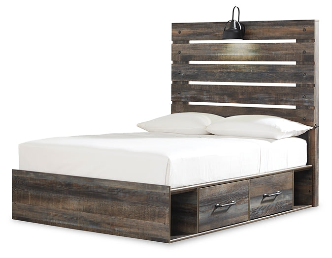 Drystan Twin Panel Bed with 2 Storage Drawers with Mirrored Dresser and Chest at Cloud 9 Mattress & Furniture furniture, home furnishing, home decor