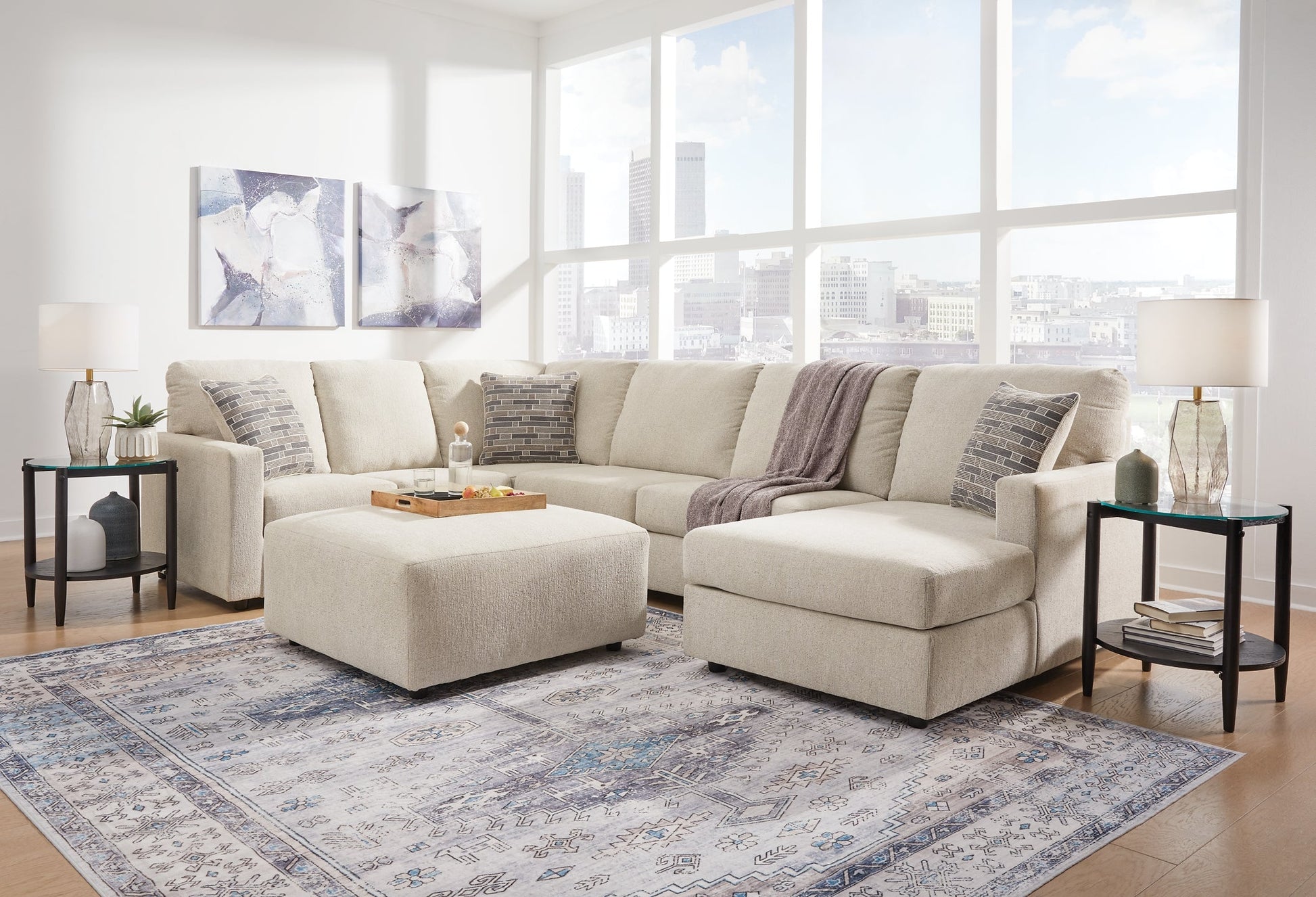 Edenfield 3-Piece Sectional with Ottoman at Cloud 9 Mattress & Furniture furniture, home furnishing, home decor