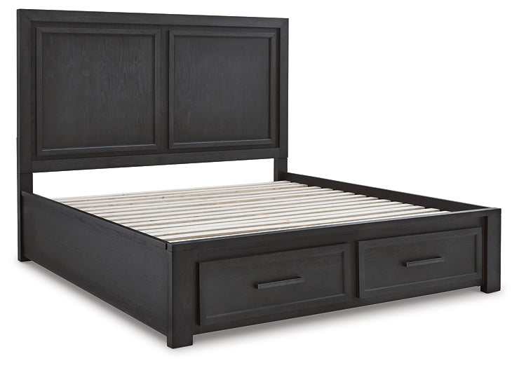 Foyland California King Panel Storage Bed with Mirrored Dresser, Chest and Nightstand at Cloud 9 Mattress & Furniture furniture, home furnishing, home decor