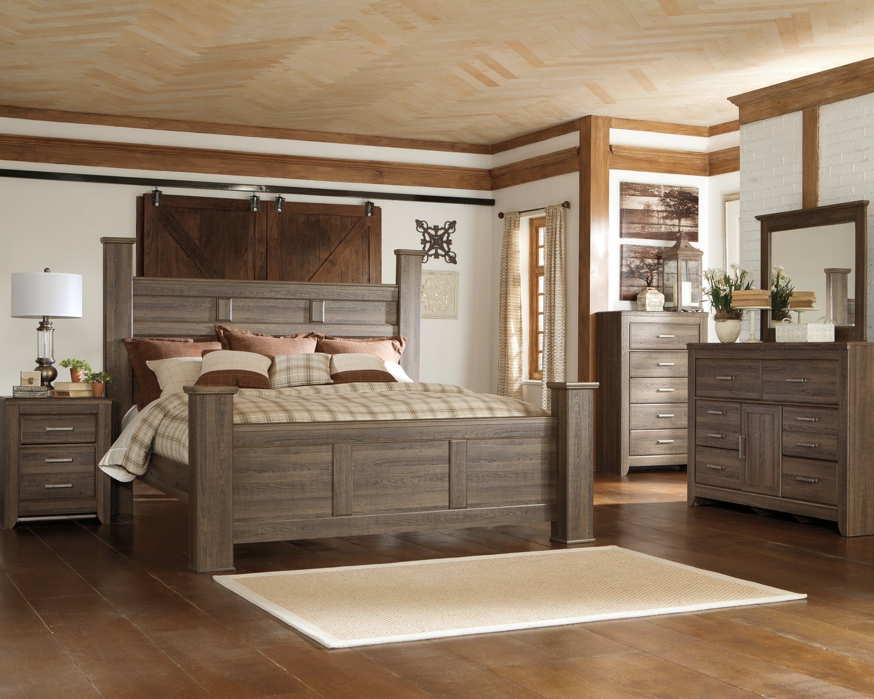 Juararo Queen Poster Bed with Dresser at Cloud 9 Mattress & Furniture furniture, home furnishing, home decor