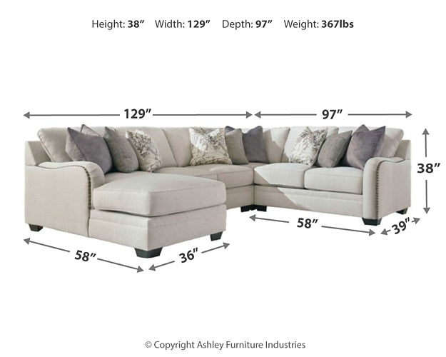 Dellara 4-Piece Sectional with Chaise at Cloud 9 Mattress & Furniture furniture, home furnishing, home decor