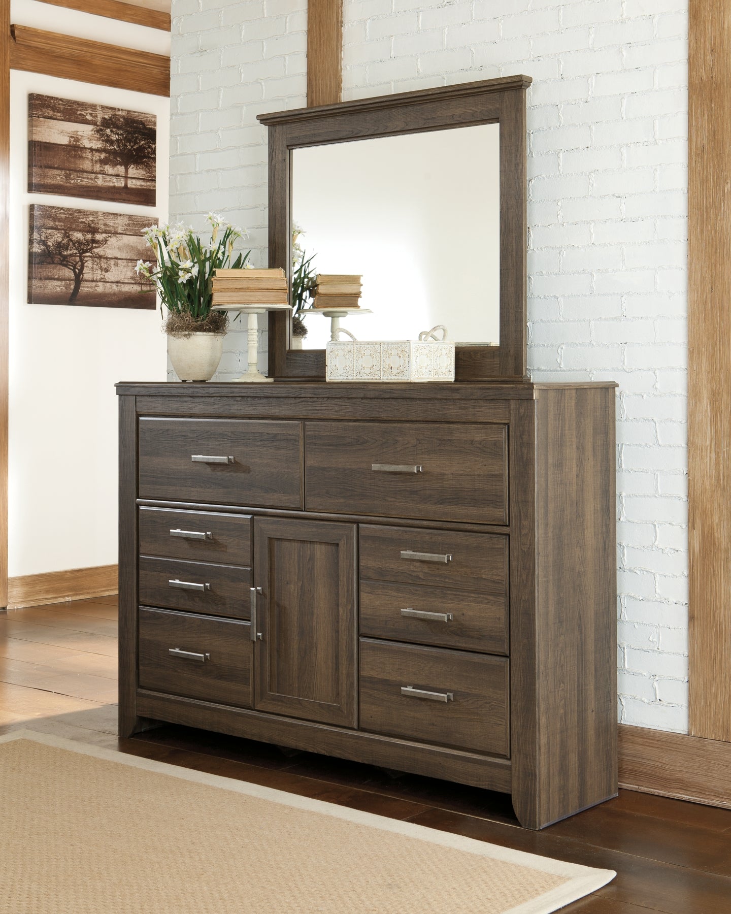 Juararo California King Panel Bed with Mirrored Dresser, Chest and Nightstand at Cloud 9 Mattress & Furniture furniture, home furnishing, home decor