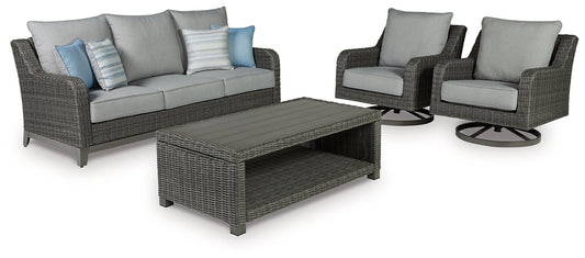 Elite Park Outdoor Sofa and 2 Chairs with Coffee Table at Cloud 9 Mattress & Furniture furniture, home furnishing, home decor