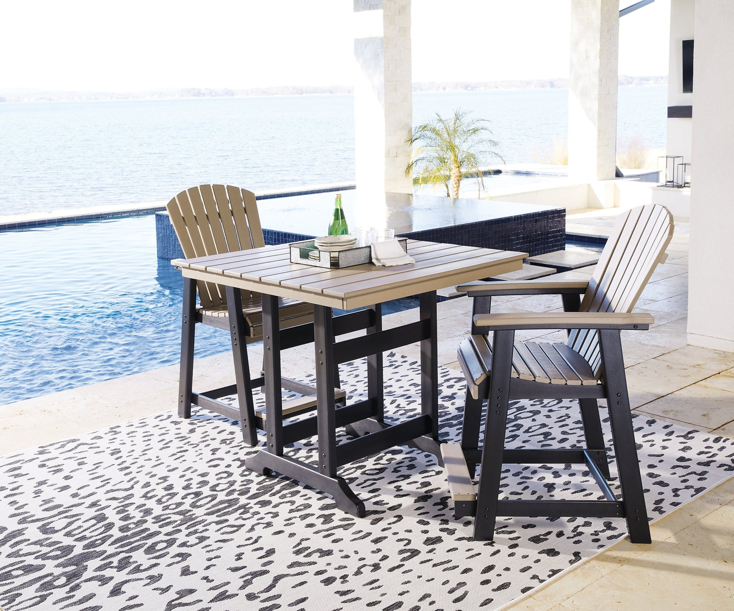 Fairen Trail Outdoor Counter Height Dining Table and 2 Barstools at Cloud 9 Mattress & Furniture furniture, home furnishing, home decor