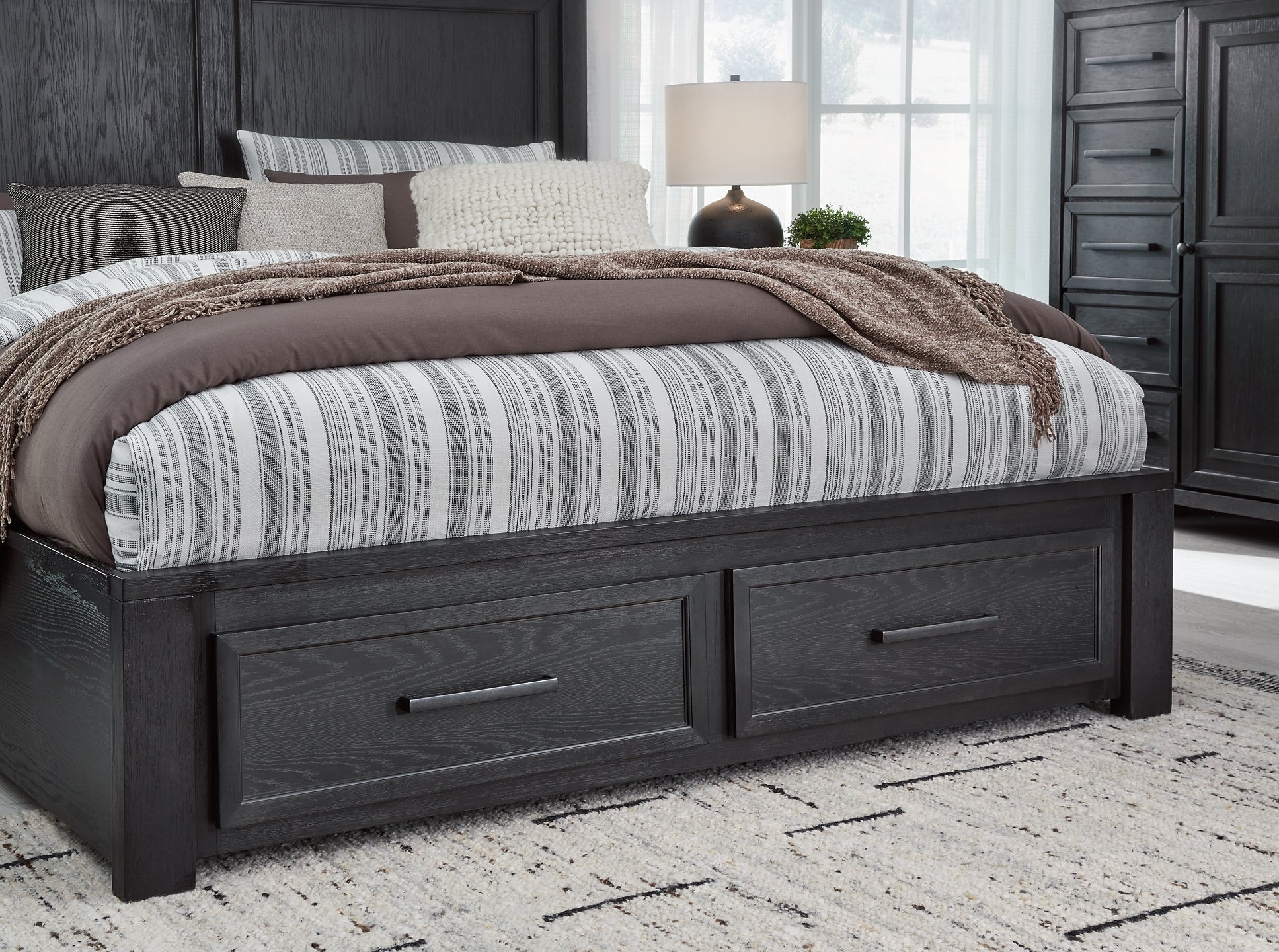 Foyland California King Panel Storage Bed with Mirrored Dresser, Chest and 2 Nightstands at Cloud 9 Mattress & Furniture furniture, home furnishing, home decor