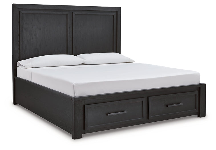 Foyland California King Panel Storage Bed with Mirrored Dresser, Chest and Nightstand at Cloud 9 Mattress & Furniture furniture, home furnishing, home decor