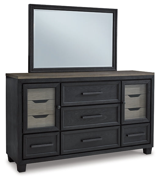 Foyland California King Panel Storage Bed with Mirrored Dresser at Cloud 9 Mattress & Furniture furniture, home furnishing, home decor