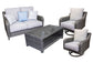Elite Park Outdoor Loveseat and 2 Lounge Chairs with Coffee Table at Cloud 9 Mattress & Furniture furniture, home furnishing, home decor