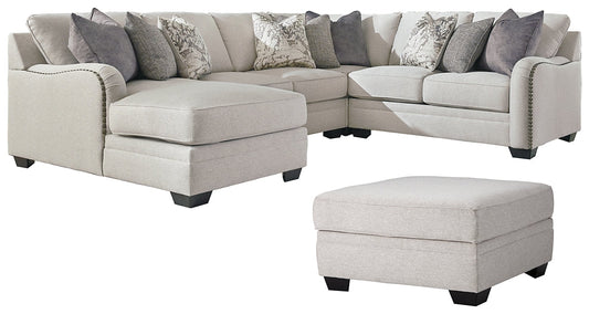 Dellara 4-Piece Sectional with Ottoman at Cloud 9 Mattress & Furniture furniture, home furnishing, home decor